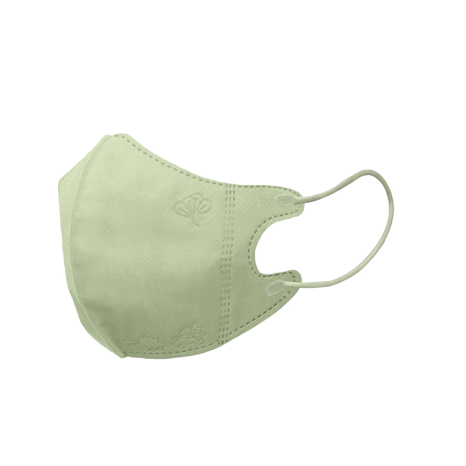 3D兒童口罩-大地綠