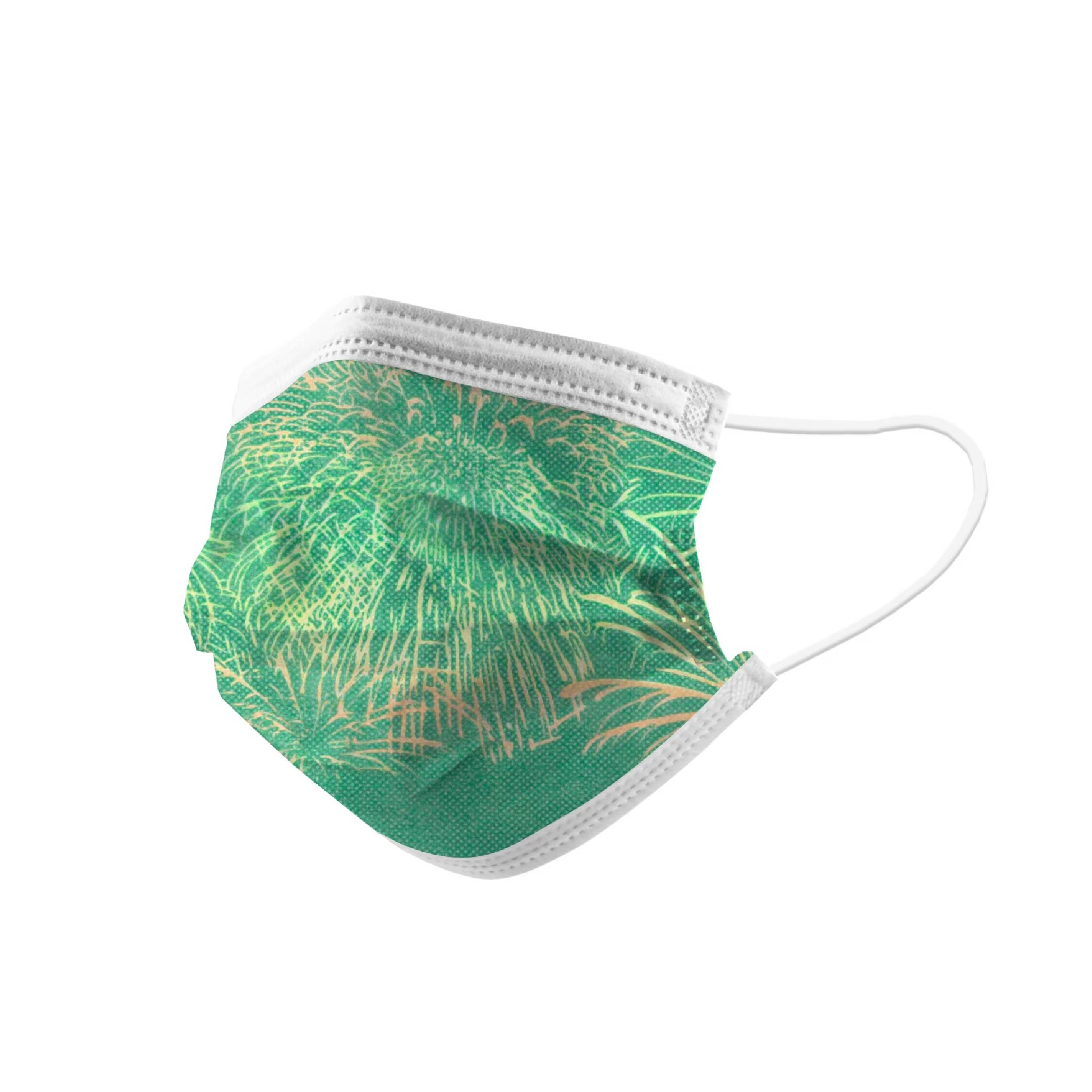 平面成人口罩-璀璨綠